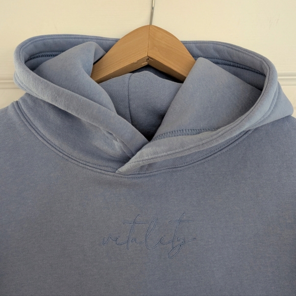 Vitality cropped hoodie blue size small - Picture 4 of 16